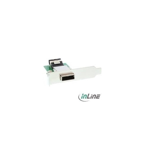 InLine - SAS-Blende intern zu extern - 4-Lane - Mini SAS (SFF-8087) (W) zu 4x Shielded Mini MultiLane SAS (SFF-8088), 26-polig (W) (27650) afbeelding 1
