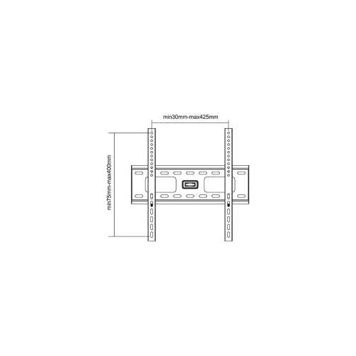 InLine - Befestigungskit (Wandbefestigung) für LED/LCD/Plasma Fernseher - Bildschirmgröße: 58 - 107 cm (23" - 42) (23102A) - 4043718172320 - image 1