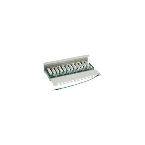 InLine® Patchfeld Cat.6, 12-fach, Tisch-/Wandmontage, lichtgrau, RAL7035 (76209) afbeelding 1