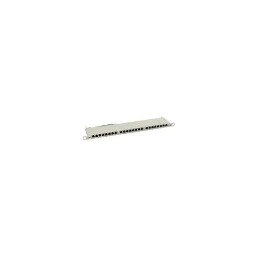InLine - Patch Panel - RJ-45 X 24 - Hellgrau, RAL 7035 - 0,5U (76224A) afbeelding 1