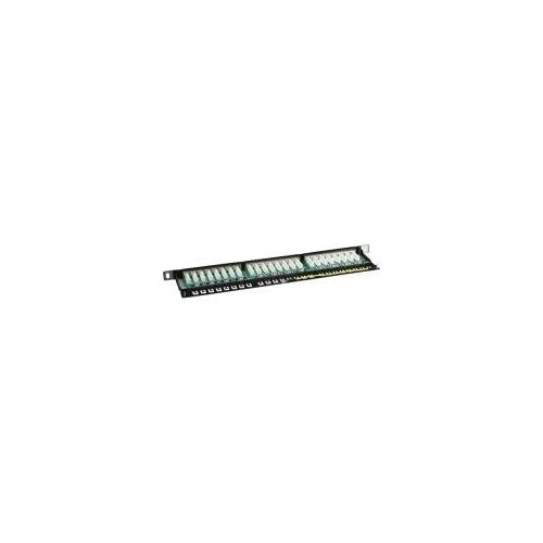 InLine - Patch Panel - RJ-45 X 24 - Schwarz, RAL 9005 - 0,5U (76224B) afbeelding 1