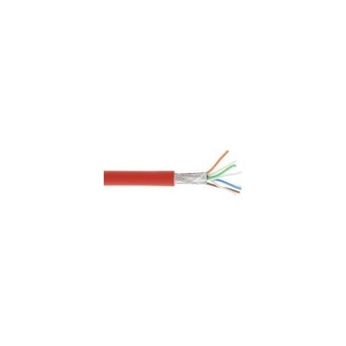 InLine - Bulkkabel - 100,0m - SFTP, PiMF - CAT 6a - halogenfrei - Rot (76899R) afbeelding 1