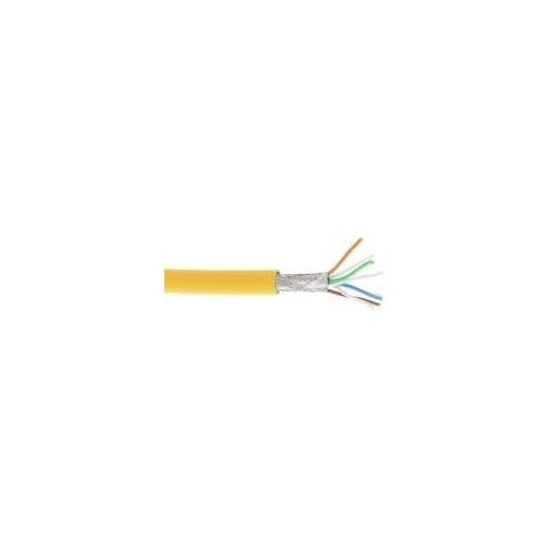 InLine - Bulkkabel - 100,0m - SFTP, PiMF - CAT 6a - halogenfrei - Gelb (76899Y) afbeelding 1