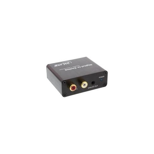 InLine® Audio-Konverter Digital zu Analog, Toslink & Cinch Eingang zu Cinch Stereo Ausgang, USB Power (65002K) afbeelding 1