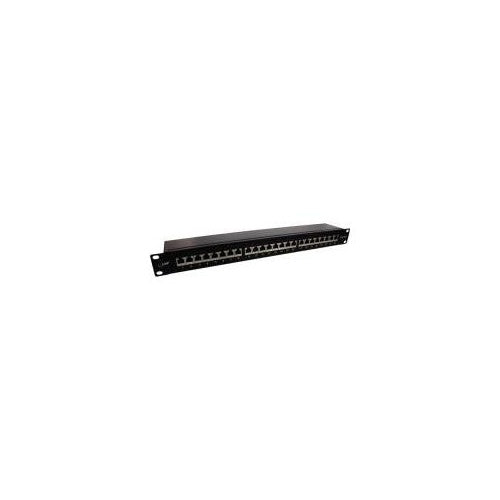 INLINE - Patch Panel - Rack montierbar - RJ-45 X 24 - Schwarz, RAL 9005 - 1U - 48.3 cm (19") afbeelding 1