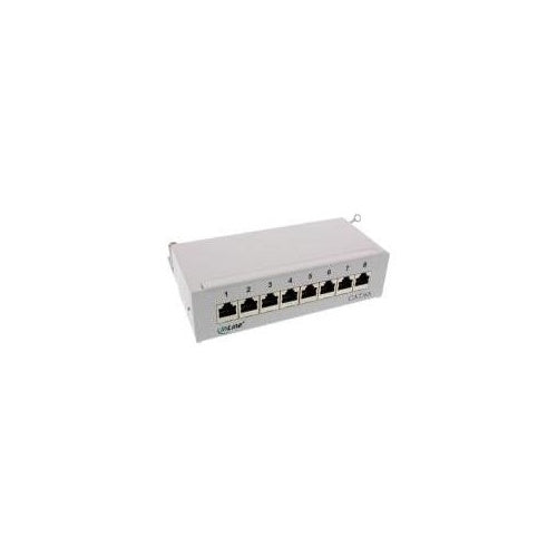 InLine - Patch Panel - RJ-45 X 8 - Hellgrau, RAL 7035 (76808I) afbeelding 1