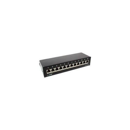 INLINE - Patch Panel - RJ-45 X 12 - Schwarz, RAL 9005 afbeelding 1
