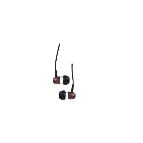 InLine woodin-ear - Ohrhörer mit Mikrofon - im Ohr - kabelgebunden - 3,5 mm Stecker - Walnussholz (55357) afbeelding 1