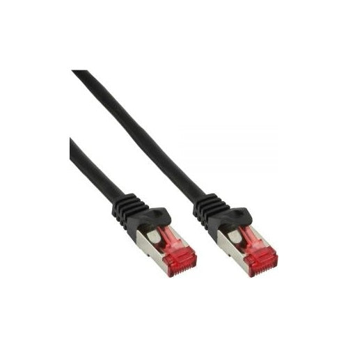 InLine - Patch-Kabel - RJ-45 (M) zu RJ-45 (M) - 40,0m - SFTP, PiMF - CAT 6 - geformt, ohne Haken - Schwarz (76440S) afbeelding 1