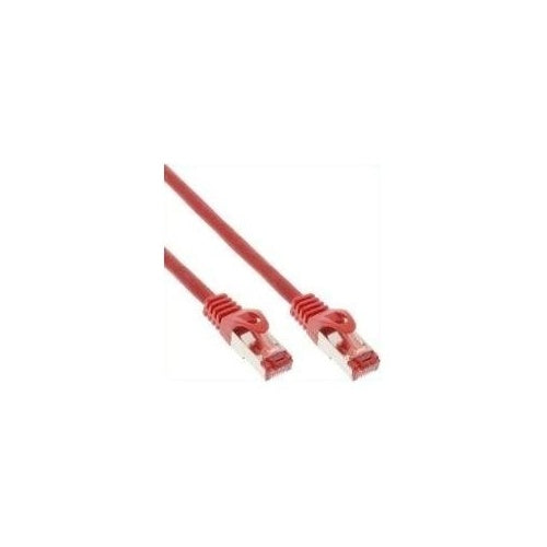 InLine - Patch-Kabel - RJ-45 (M) zu RJ-45 (M) - 50,0m - SFTP, PiMF - CAT 6 - geformt, ohne Haken - Rot (76455R) afbeelding 1
