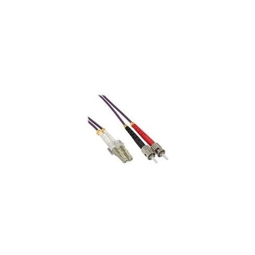 INLINE - Patch-Kabel - LC Multi-Mode (M) bis ST multi-mode (M) - 20 m - Glasfaser - Duplex - 50/125 Mikrometer - OM4 - halogenfrei - lila afbeelding 1