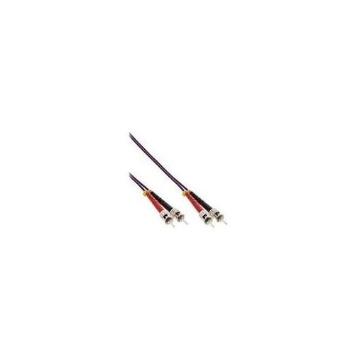 InLine - Patch-Kabel - ST multi-mode (S) zu ST multi-mode (S) - 15,0m - Glasfaser - Duplex - 50/125 Mikrometer - OM4 - halogenfrei - violett (81515P) - 4043718248933 - image 1