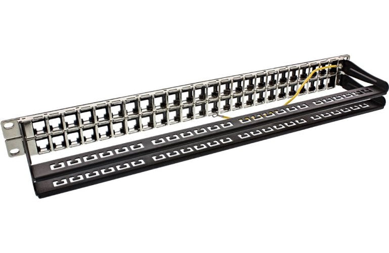 InLine 76848C - Patchpanel (Blindblech) - Rack montierbar - Schwarz - 1U - 48,3 cm (19") - 48 Ports (76848C) afbeelding 1