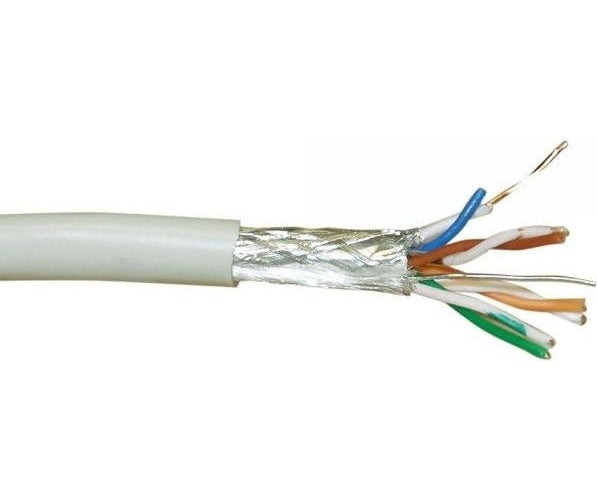 InLine - Bulkkabel - 50,0m - SF/UTP - CAT 5e - halogenfrei, robust - beige (73050U) afbeelding 1
