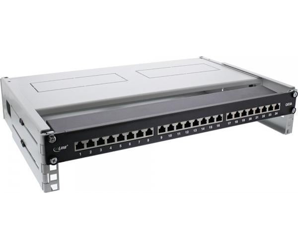 InLine 48,30cm (19") Rack zur Wandmontage - 2HE - 24-40cm Tiefe - mit Abdeckung - grau (19102D) afbeelding 1