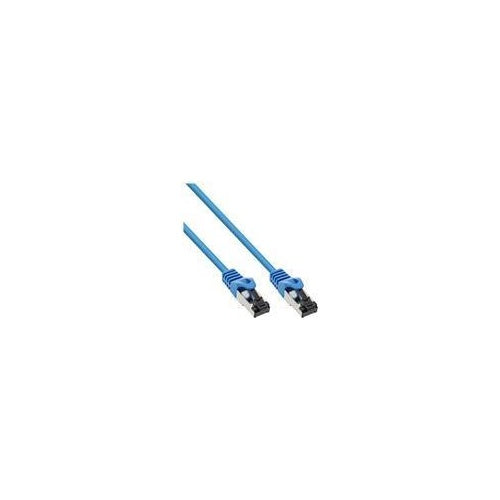 InLine - Patch-Kabel - RJ-45 (M) zu RJ-45 (M) - 15,0m - SFTP, PiMF - CAT 8,1 - IEEE 802,3af/IEEE 802,3at - geformt, ohne Haken, verseilt, halogenfrei, rund, hauchvergoldete Kontakte - Blau (78815B) afbeelding 1