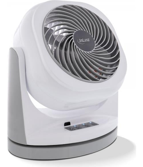 InLine 40161 - Elektrischer Raumheizlüfter - Grau - Weiß - Tisch - 57 dB - 110° - Berührung (40161) afbeelding 1