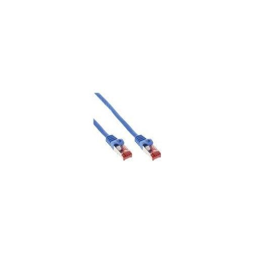 InLine - Patch-Kabel - RJ-45 (M) zu RJ-45 (M) - 2,0m - SFTP, PiMF - CAT 6 - geformt, ohne Haken, verseilt - Blau (Packung mit 40) (B-76402B) afbeelding 1
