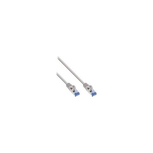 InLine - Patch-Kabel - RJ-45 (M) zu RJ-45 (M) - 50,0m - SFTP, PiMF - CAT 6a - halogenfrei, verseilt, ohne Haken - Grau (74850) afbeelding 1