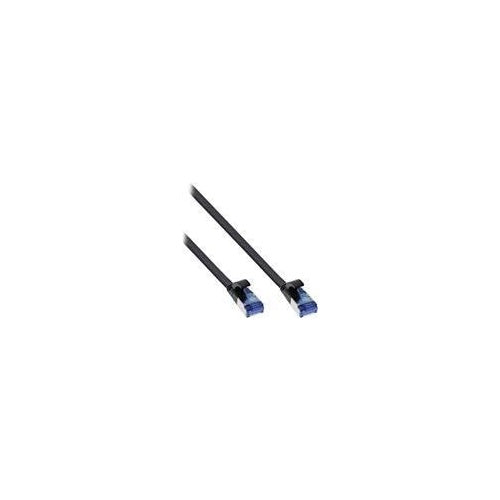 InLine - Patch-Kabel - RJ-45 (M) zu RJ-45 (M) - 20,0m - U/FTP, PiMF - CAT 6a - halogenfrei, geformt, ohne Haken, verseilt, flach - Schwarz (75720S) afbeelding 1