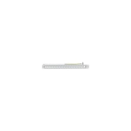 Rutenbeck Modulträger für 24 UM-real.Cat.6a Anschlussbuchsen, 48,30cm (19"), hellgrau RAL 7035 Zum Aufbau eines Patchfeldes mit bis zu 24 Ports (239 000 00) afbeelding 1