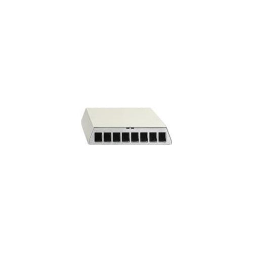 Rutenbeck PP-UM A-8 Ap rw - Patchpanel (Blindblech) - Oberfläche montierbar, geeignet für Wandmontage, Desktop, DIN schienenmontierbar - Pure White, RAL 9010 - 8 Ports (23911108) afbeelding 1