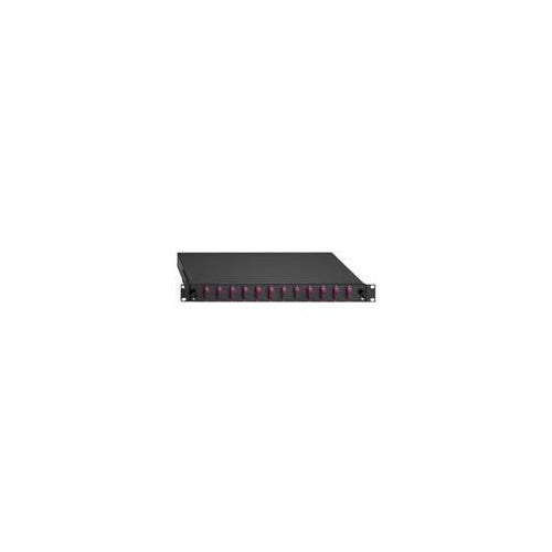 Rutenbeck - Glasfaserkabelkiste - LC Duplex MM X 24 - Schwarz, RAL 9005, erika - 1U - 48.3 cm (19") (2280301240) afbeelding 1