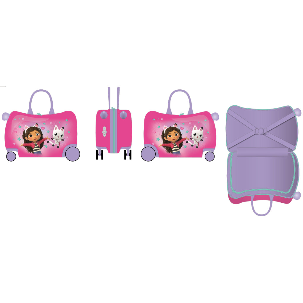 Gabby's Dollhouse Ride-On Trolley 47.5x23x32 cm Pink/Purple
