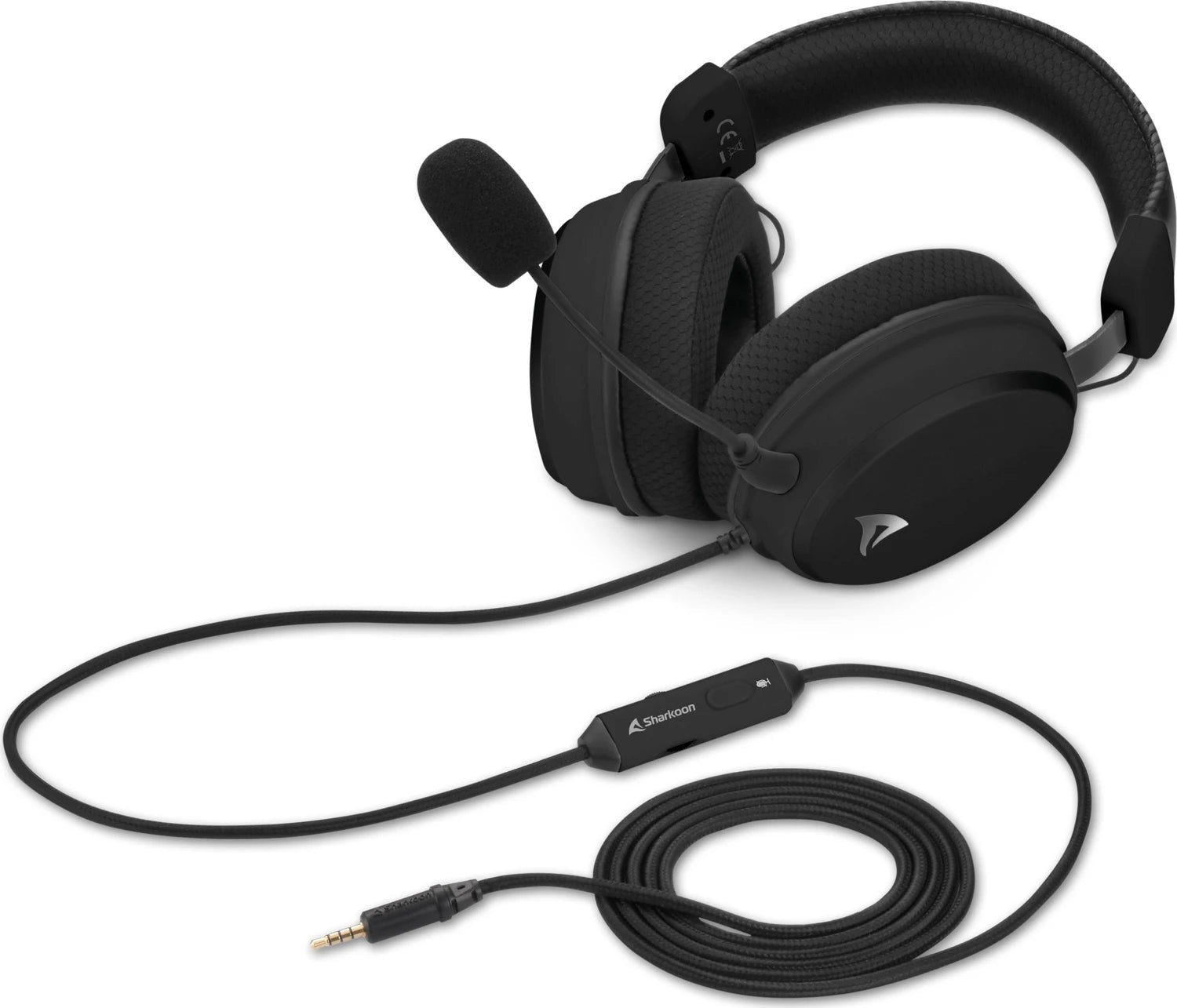 Sharkoon Skiller SGH25 Gaming-Headset schwarz 3,5 mm Klinke Over-Ear 50 mm Treiber - 4044951043385 - afbeelding 1