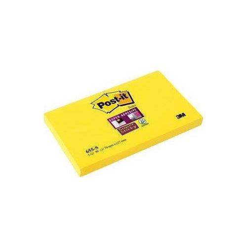 Post-It 655 Klebezettel Rechteck Gelb 90 Blätter Selbstklebend (655Y-20) afbeelding 1