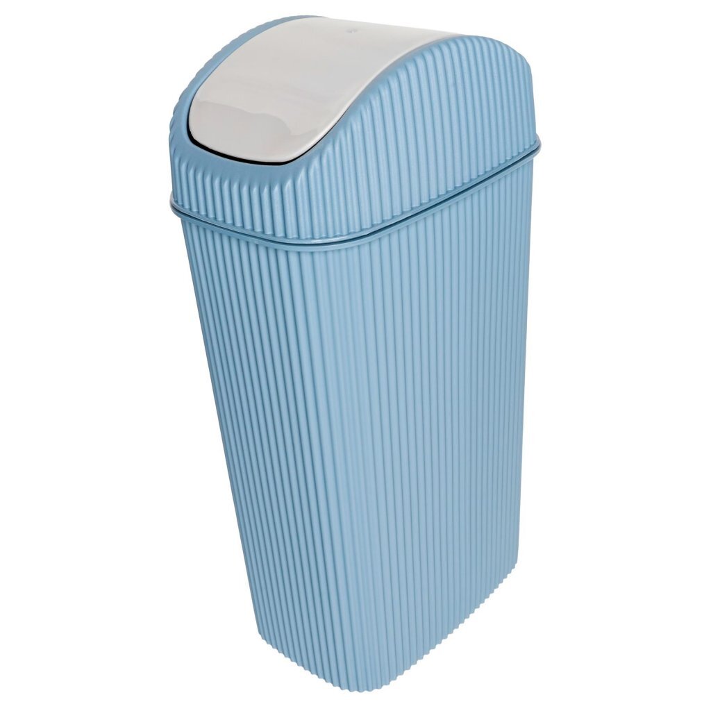 Alythia Tabletop Waste Bin with Swing Lid 4 L Blue/White