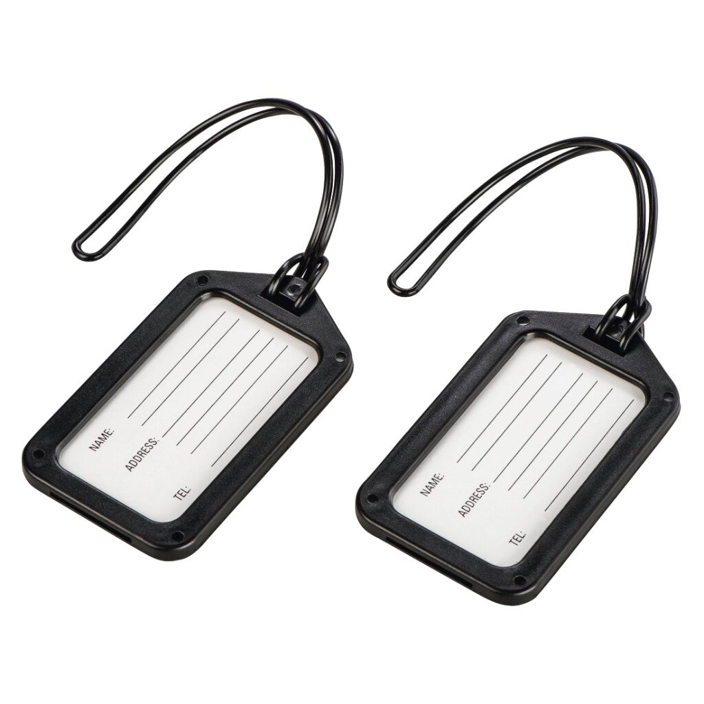 Hama Travel Luggage Name Tags 2 Pieces Black