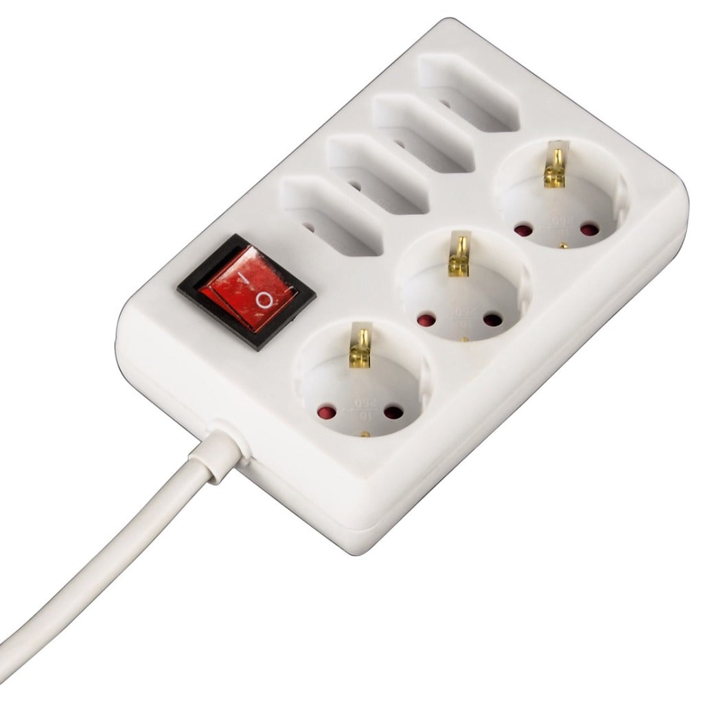 Hama 7-Way Power Strip with Switch 1.4 m White