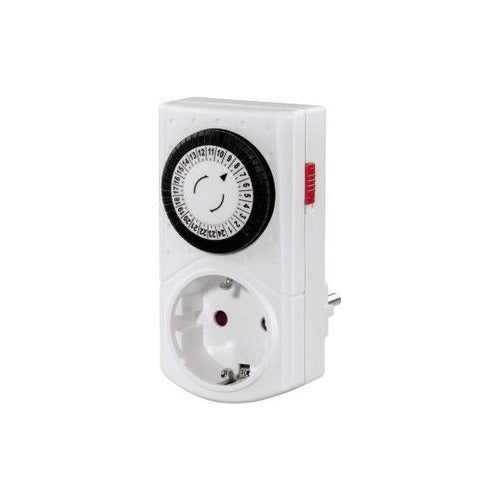 Hama Mini Mechanische Tages-Zeitschaltuhr - 3500 Watt - Weiß (00121950) afbeelding 1