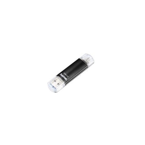Hama FlashPen "Laeta Twin" - USB-Flash-Laufwerk - 128GB - USB3.0 / micro USB - Schwarz (124001) afbeelding 1
