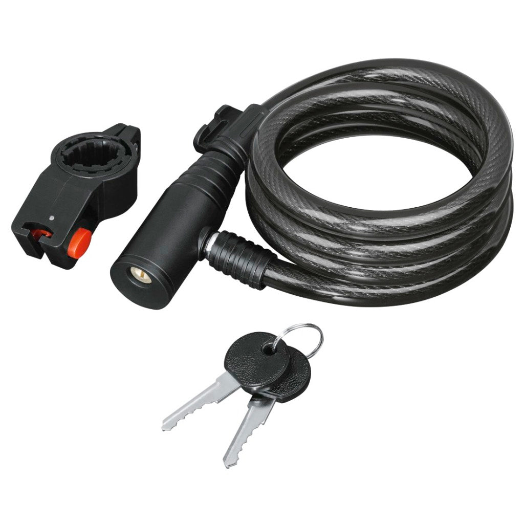 Hama Bicycle Spiral Cable Lock - 120 cm - Black