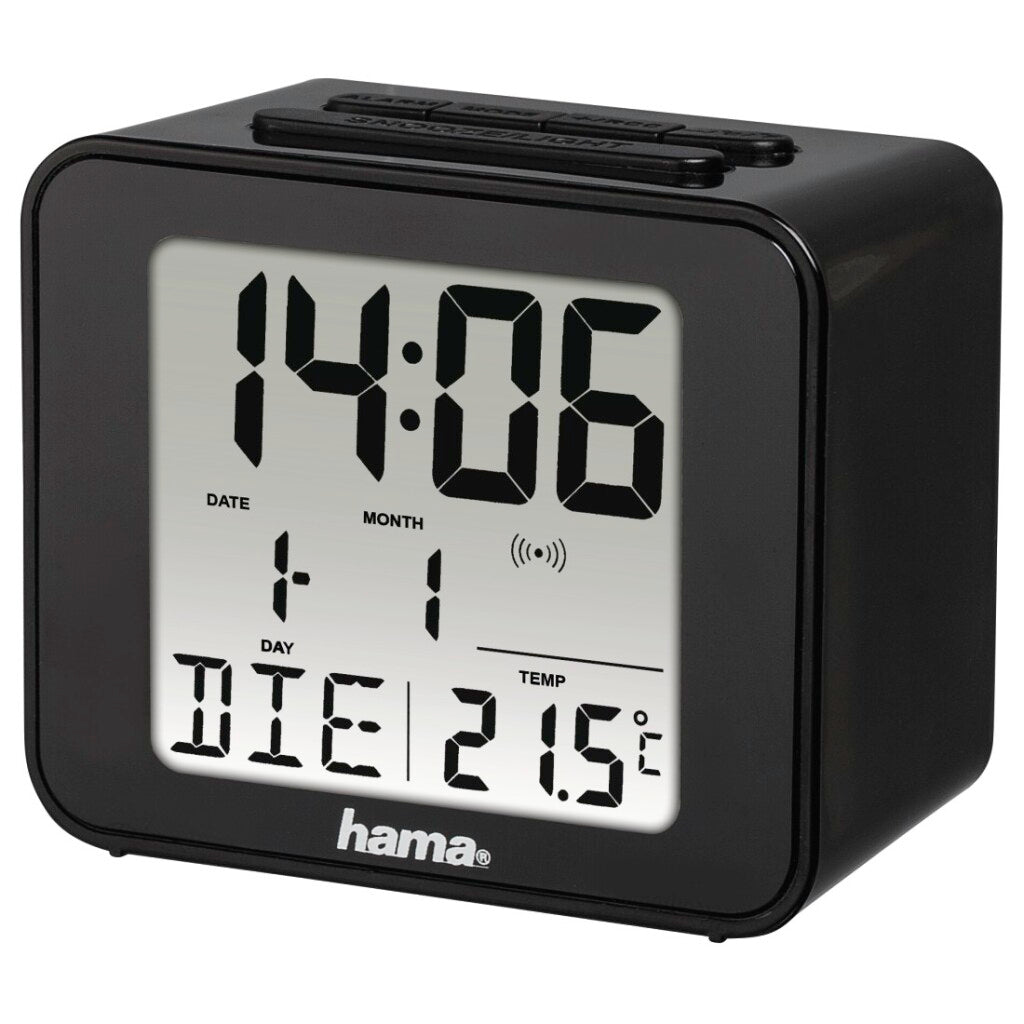 Hama Wireless Clock Cube - Black