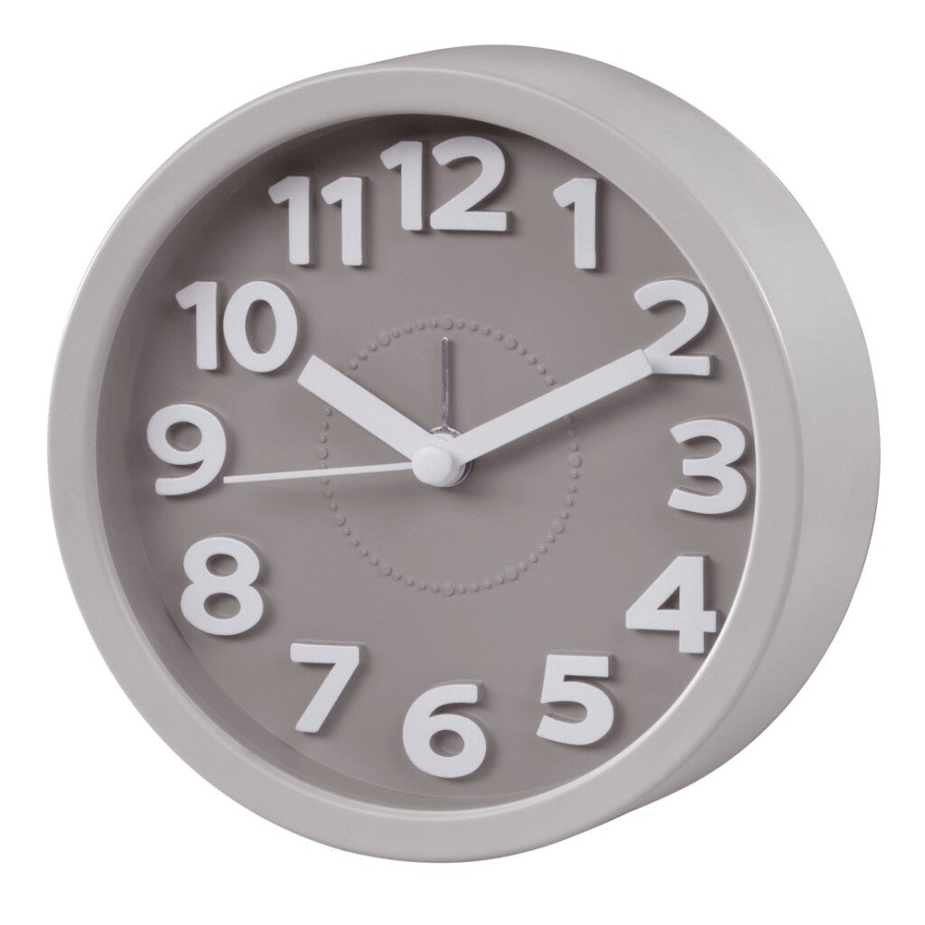Hama Retro Round Alarm Clock - Taupe