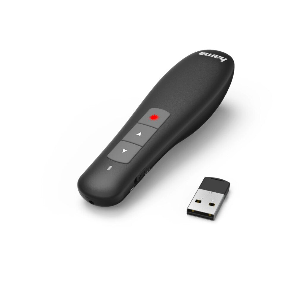 Hama Wireless Laser Presenter X-Pointer 2.4 GHz RF Red Laser for Presentations