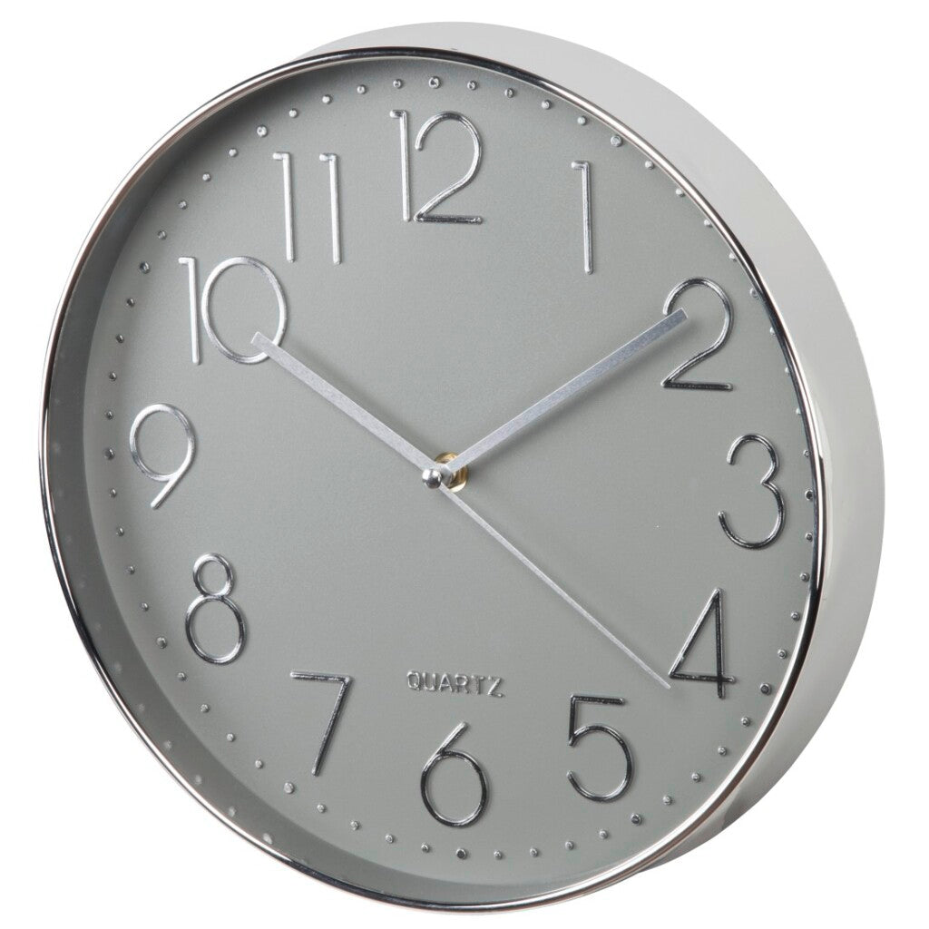 Hama Wall Clock Elegance Ø 30 Cm Silent Silver/Grey