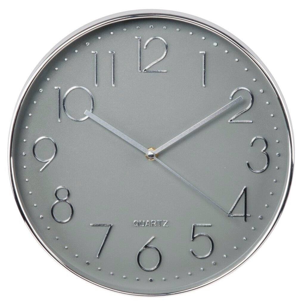 Hama Wall Clock Elegance Ø 30 Cm Silent Silver/Grey