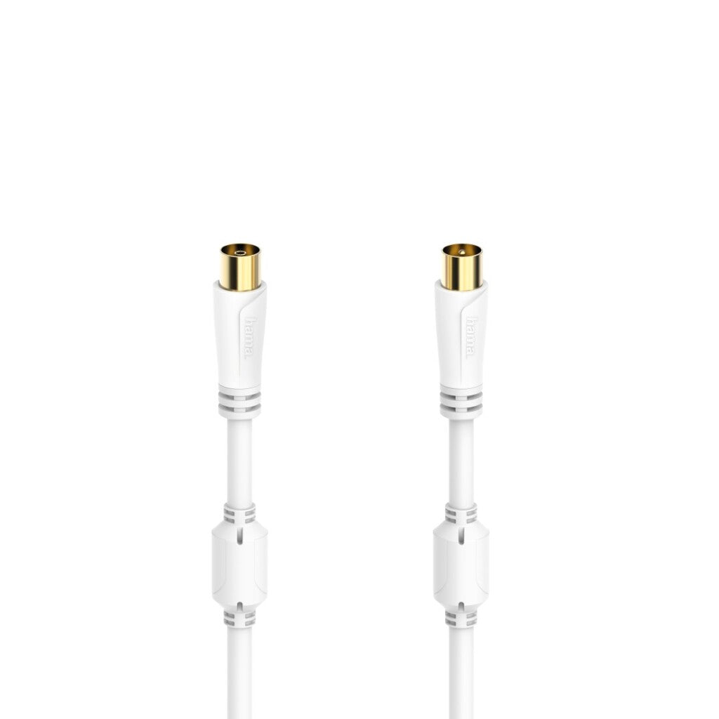 Hama Coaxial Antenna Cable - 0.75 m Gold-Plated Connector 100 dB