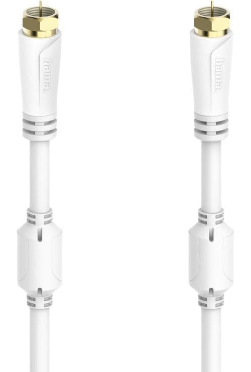 Hama Anschluss-/Verbindungskabel, a) von 1x F-Stecker, b) auf 1x F-Stecker, 5 Meter, dreifach geschi (00205253) afbeelding 1