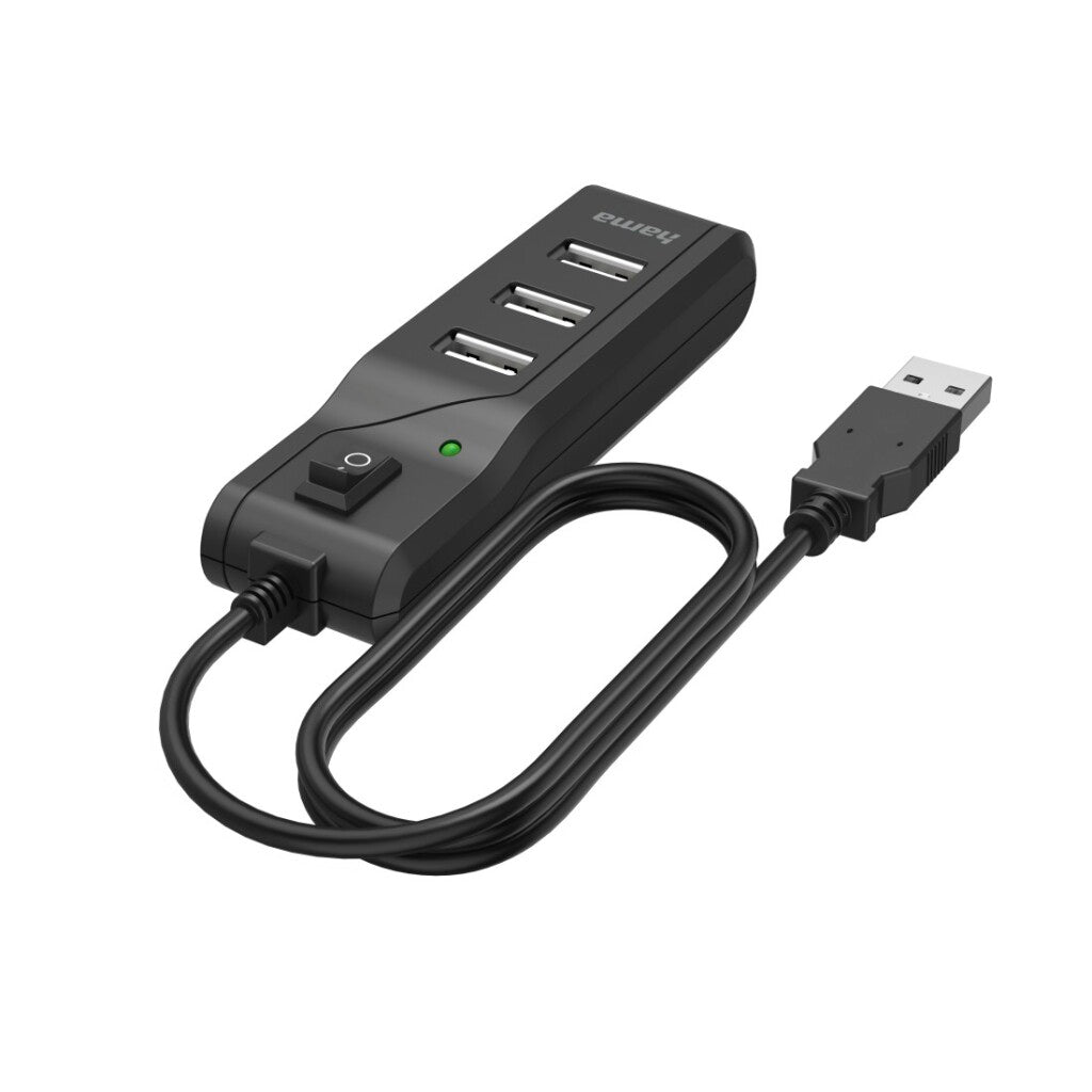 Hama USB Hub 4-Port USB 2.0 480 Mbit/s On/Off Switch