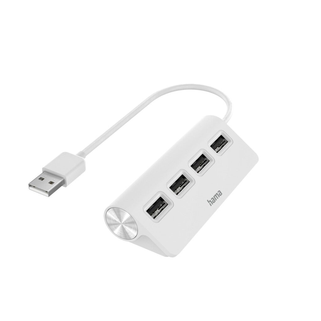 Hama USB Hub 4-Port USB 2.0 480 Mbit/s White