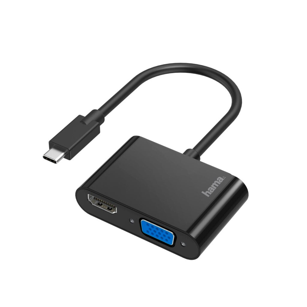 Hama Video Adapter 2-in-1 USB-C Plug - VGA & HDMI Connection Ultra-HD 4K