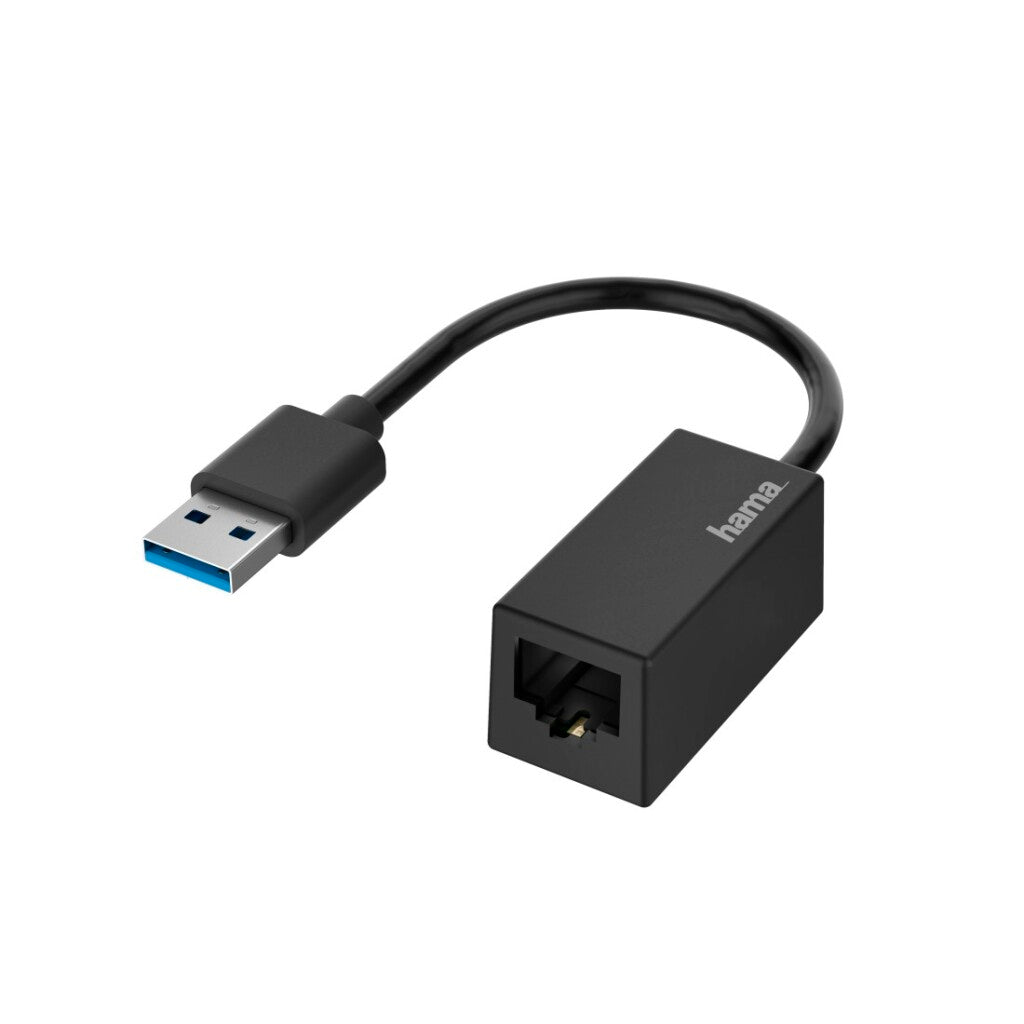 Hama Network Adapter USB Plug - Gigabit Ethernet Connection for PC, MacBook, Tablet