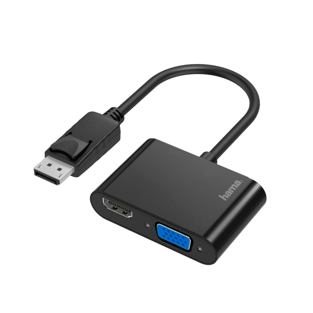 Hama Video Adapter 2-in-1 DisplayPort Plug - VGA & HDMI™ Connection Ultra-HD 4K