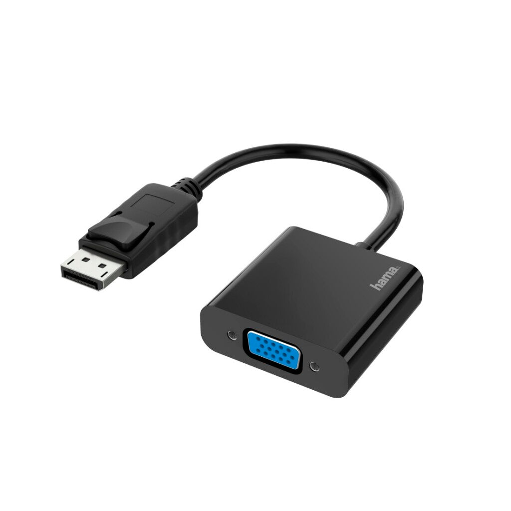Hama Video Adapter DisplayPort Plug - VGA Connection Full HD 1080p for PC, Notebook