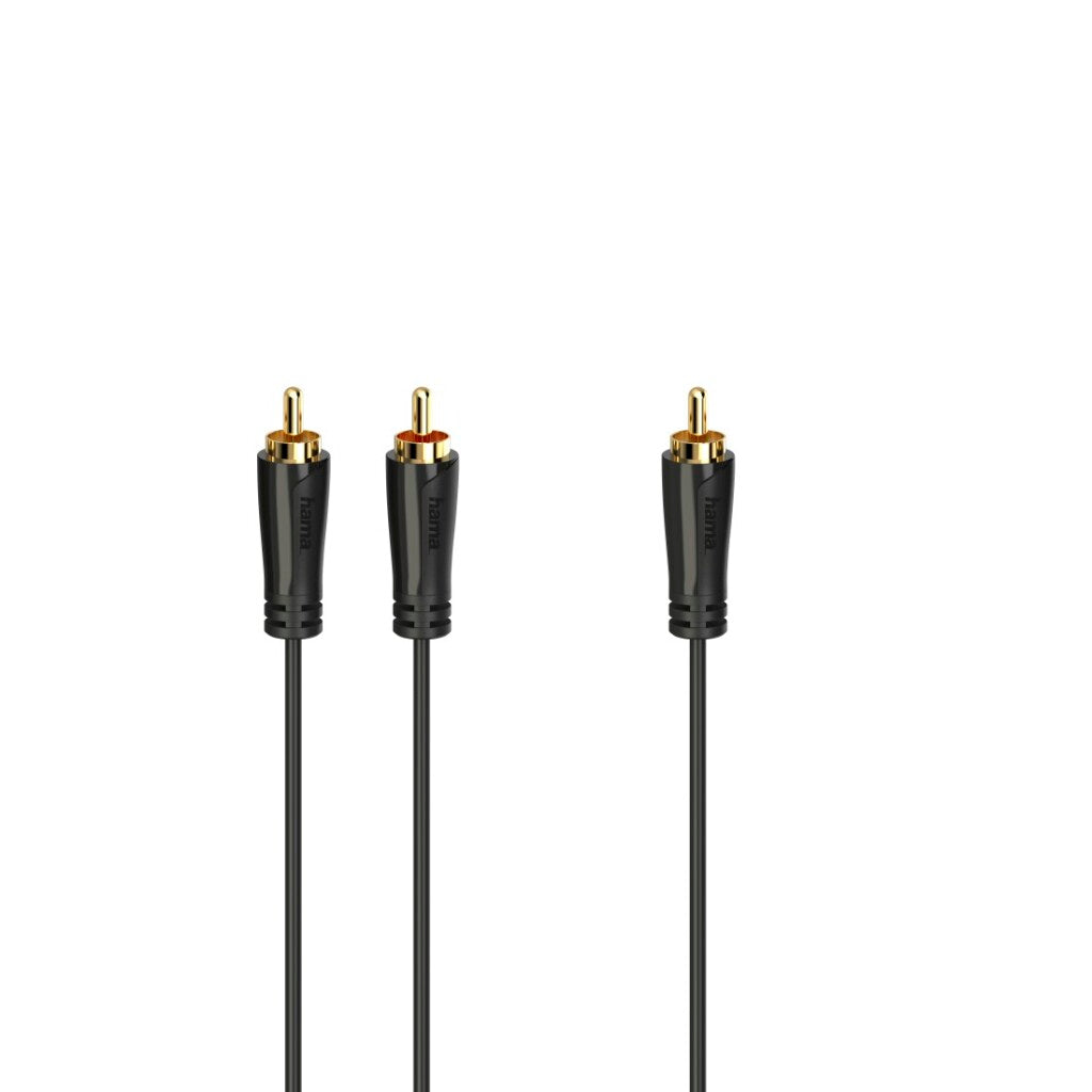 Hama Subwoofer Cable - 2 RCA Plugs Gold Plated 5.0 M